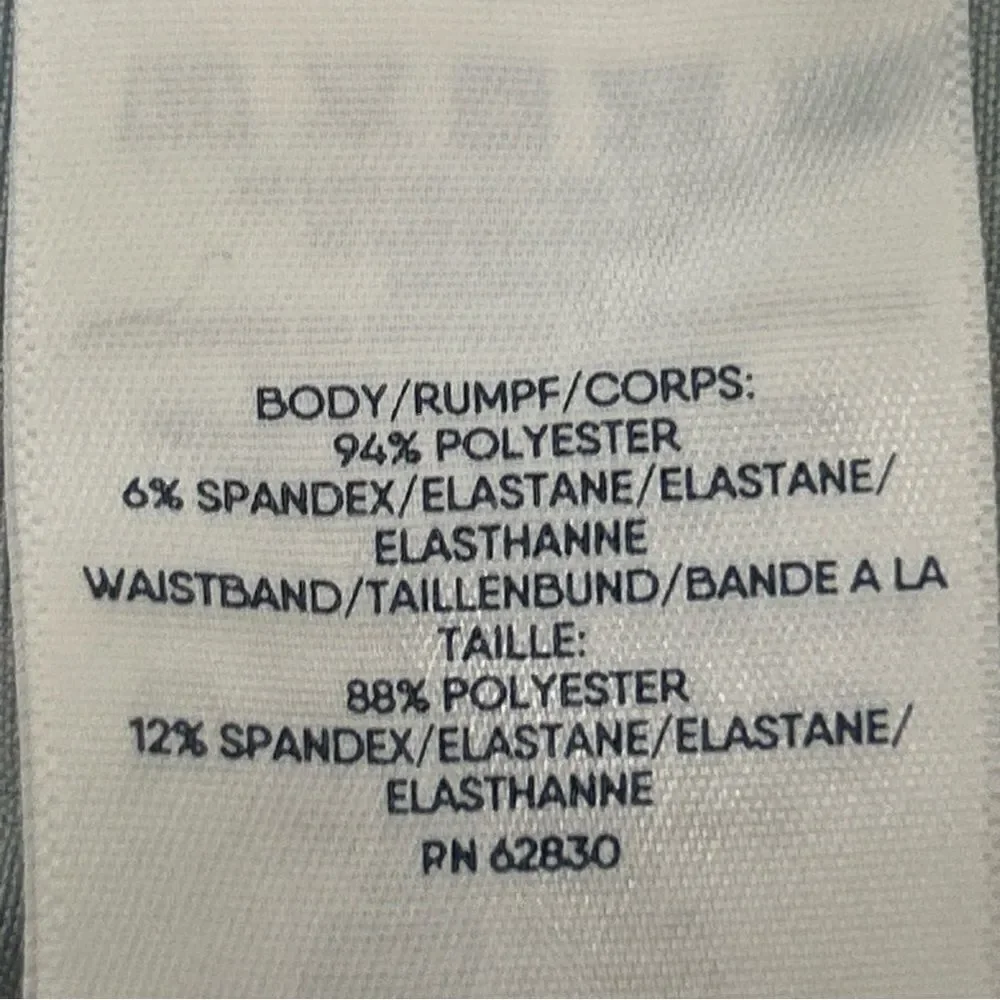 Lands' End Repreve Active Outdoor Pant Teal Tye Dye Floral Womens Medium 10-12